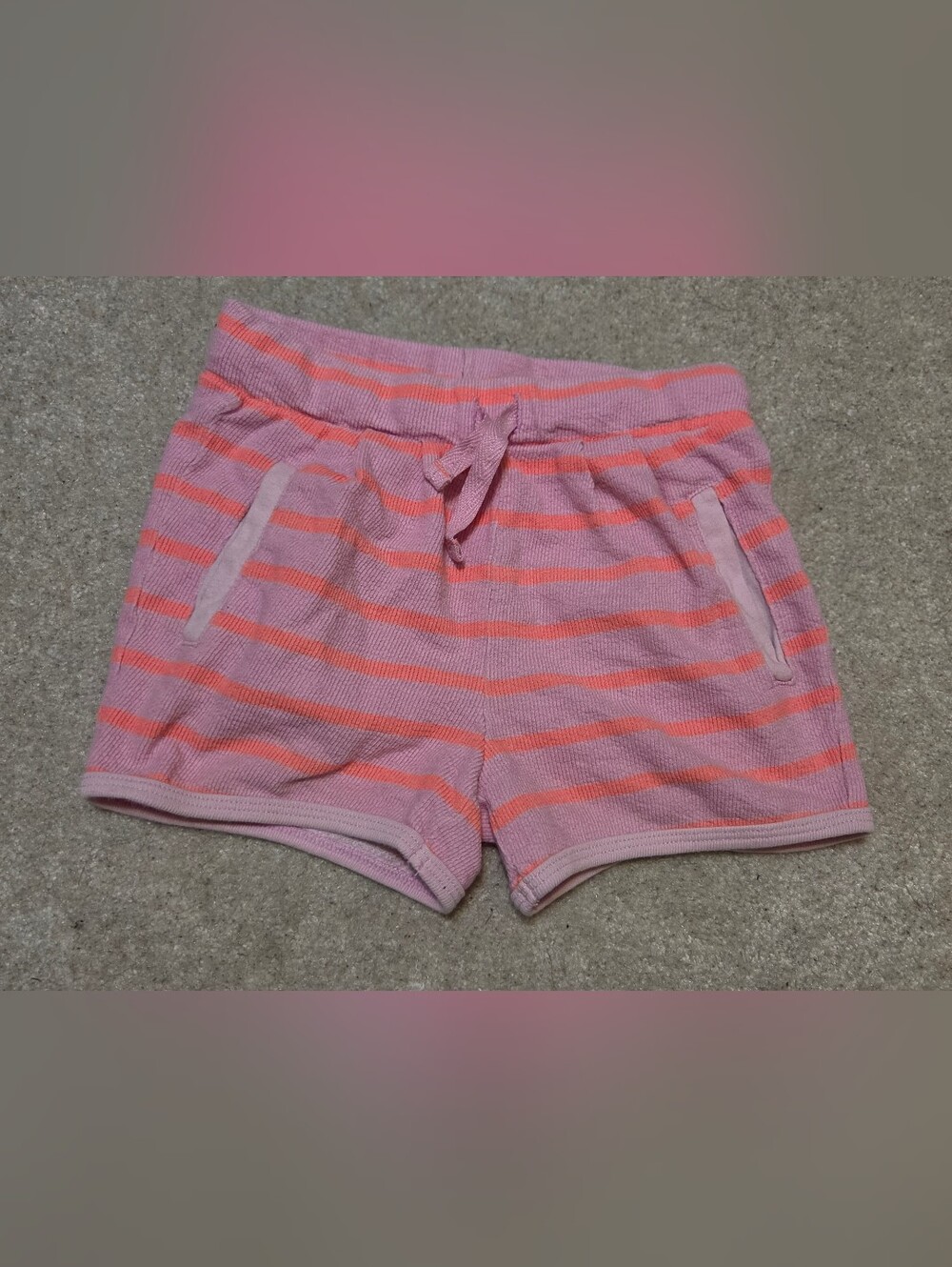 Cat & Jack Girls Pink Striped Pull-On Shorts 3T